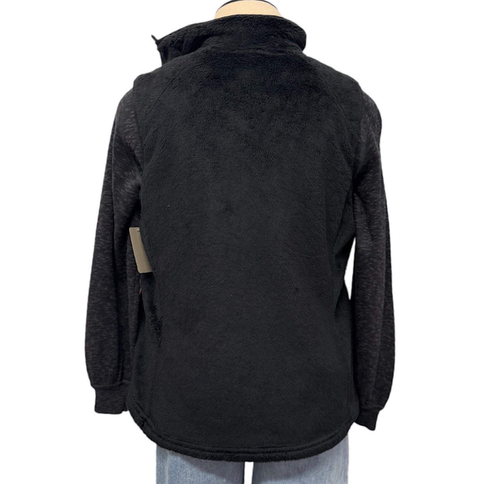 The North Face North Face Black Fuzzy Zip Up Vest Size Small-RF