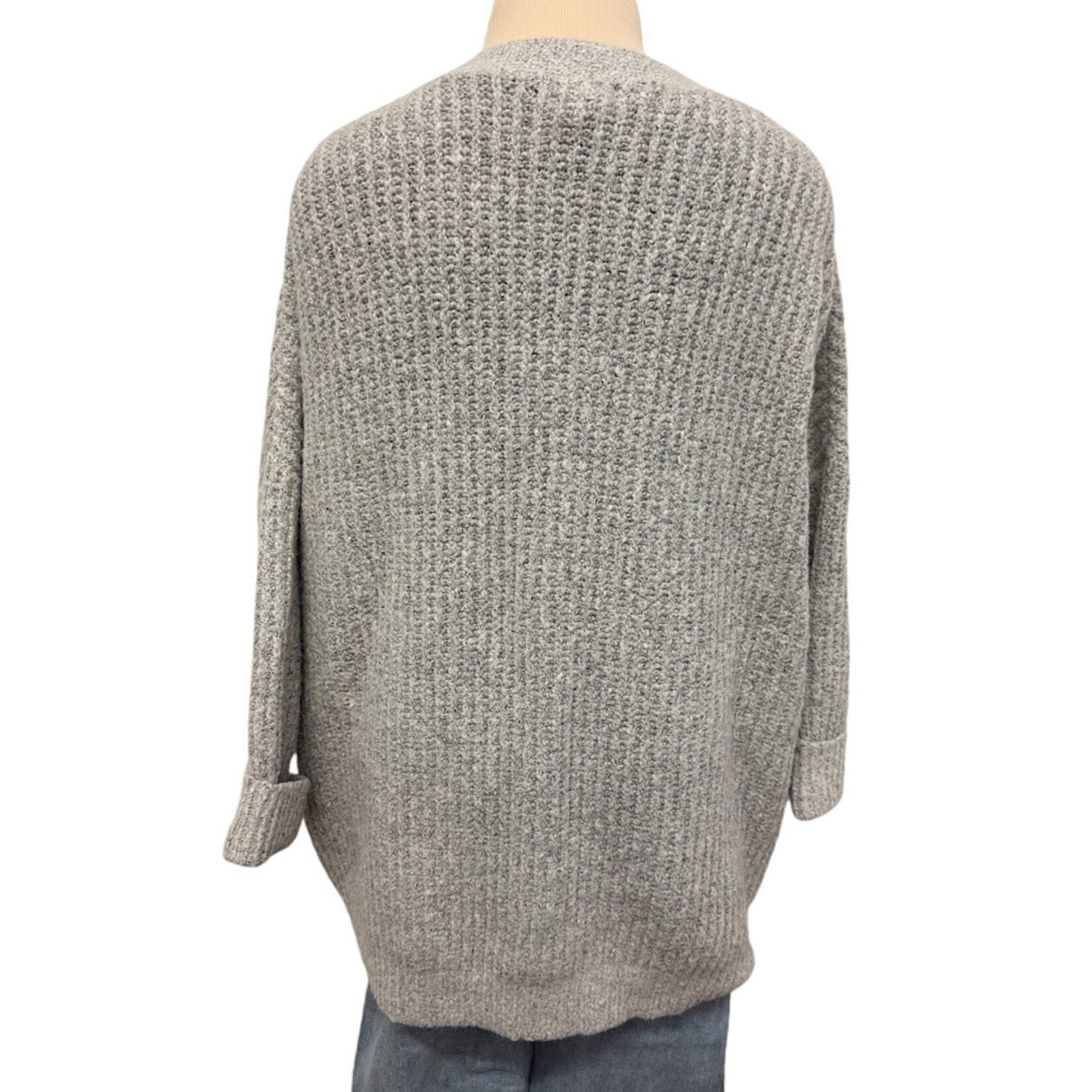 FOR THEE For Thee Light Grey Knitted Cardigan with Front Pockets Size XS-RF