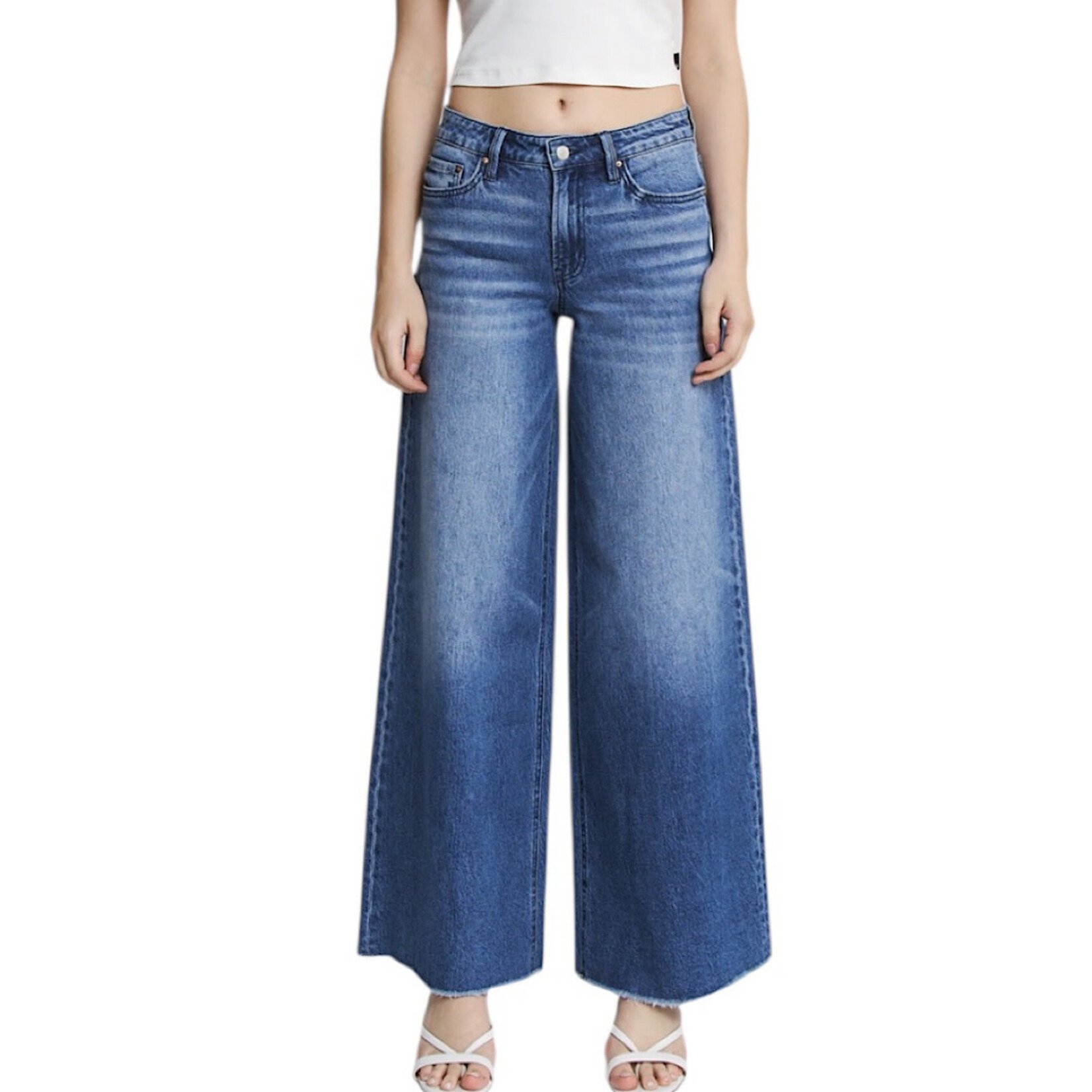 Mica Denim MICA MDP-W3571A Medium Sea High Rise Wide Leg Jeans