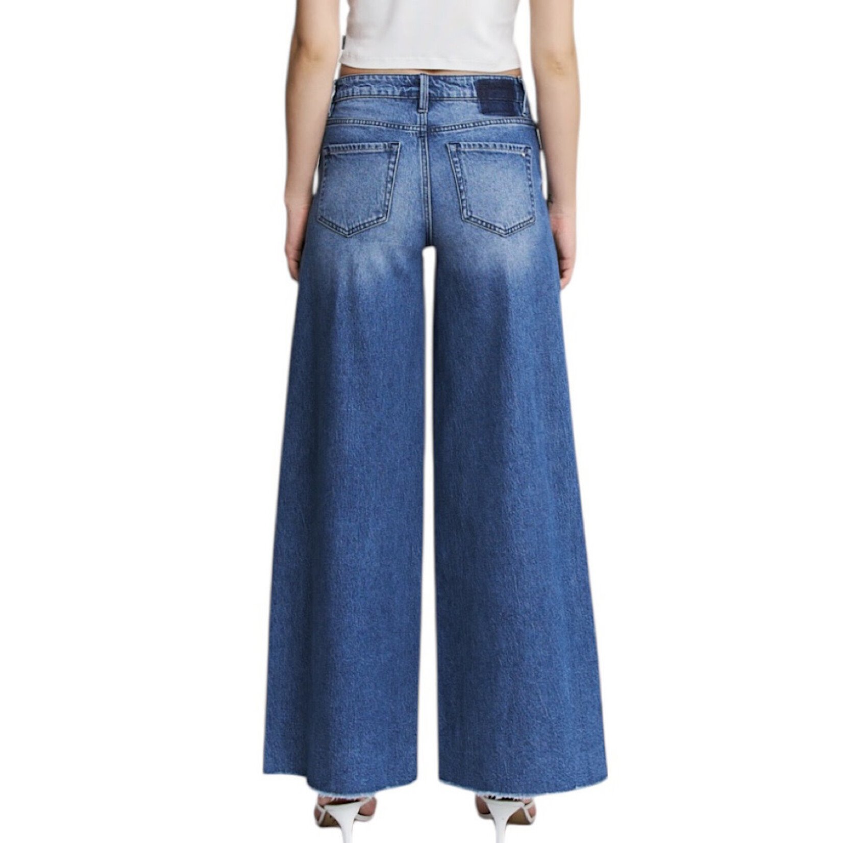 Mica Denim MICA MDP-W3571A Medium Sea High Rise Wide Leg Jeans