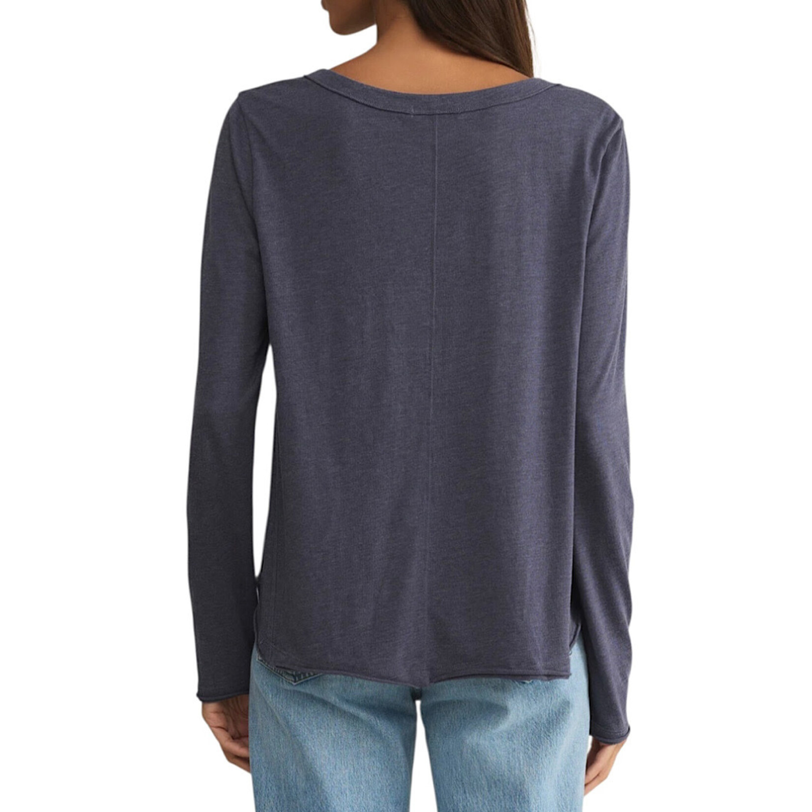 Z Supply Z Supply Vail LS Tee Worn Blue