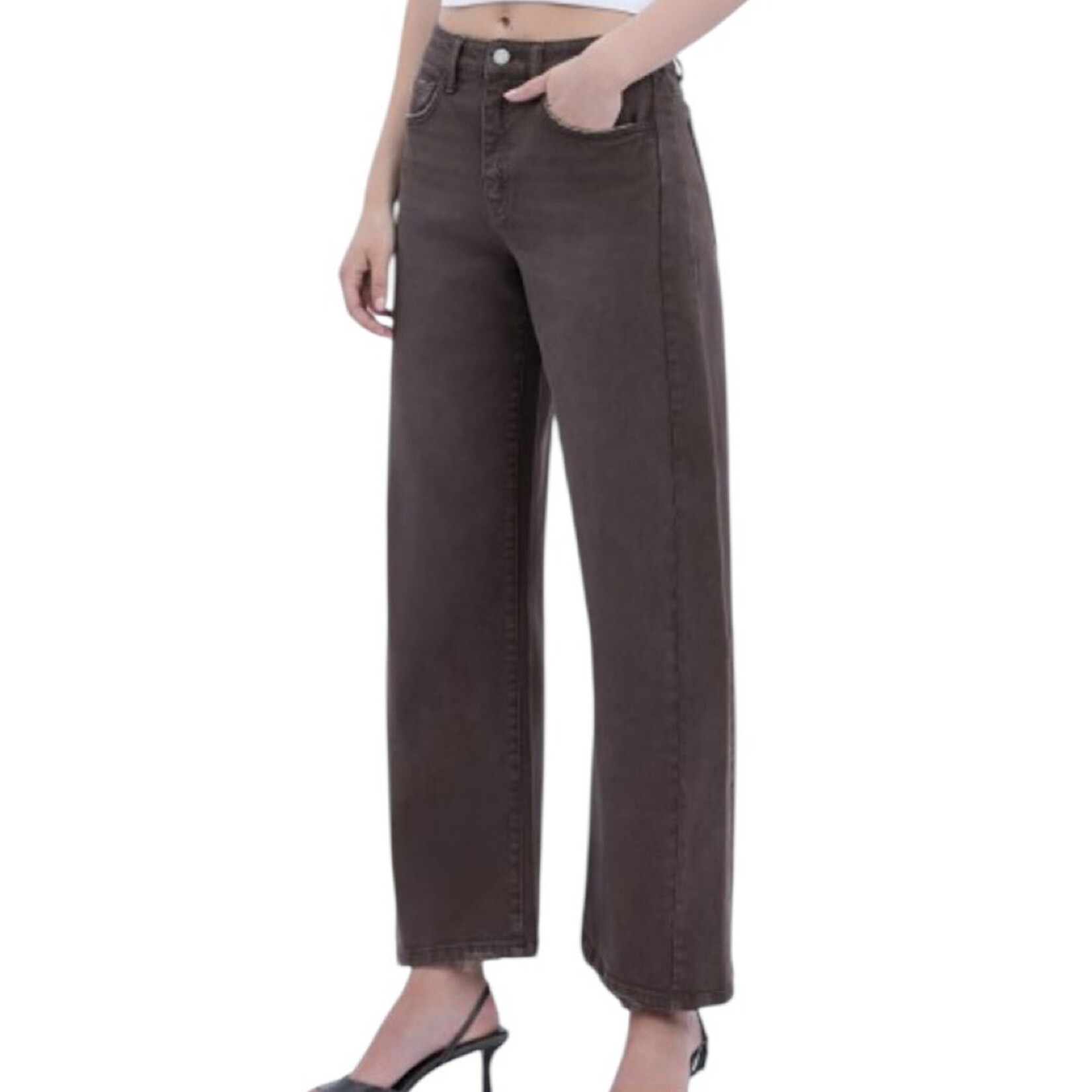 Vervet T6977TOT Super High Toast Ankle Barrel Jean