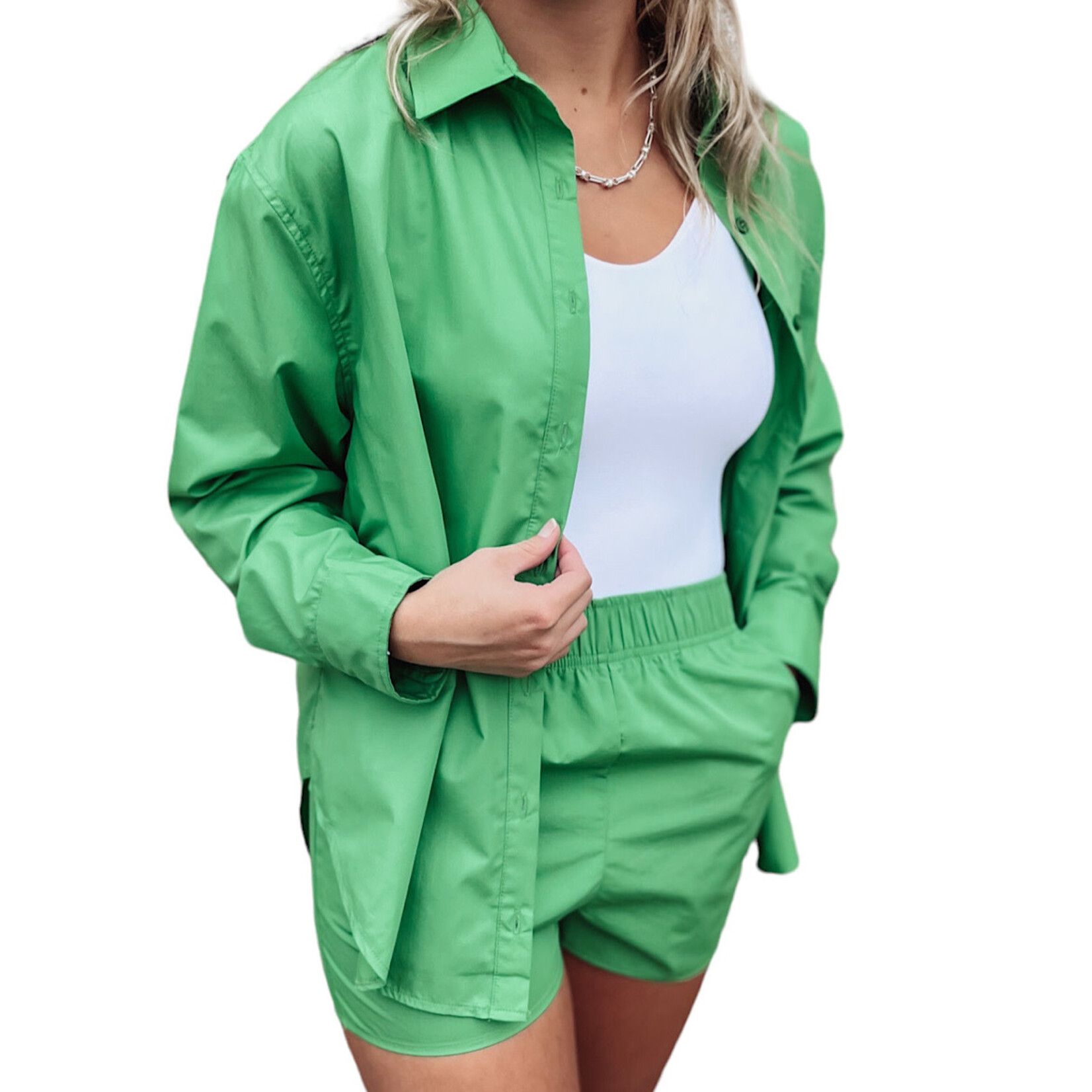 High Rise Side Slit Shorts