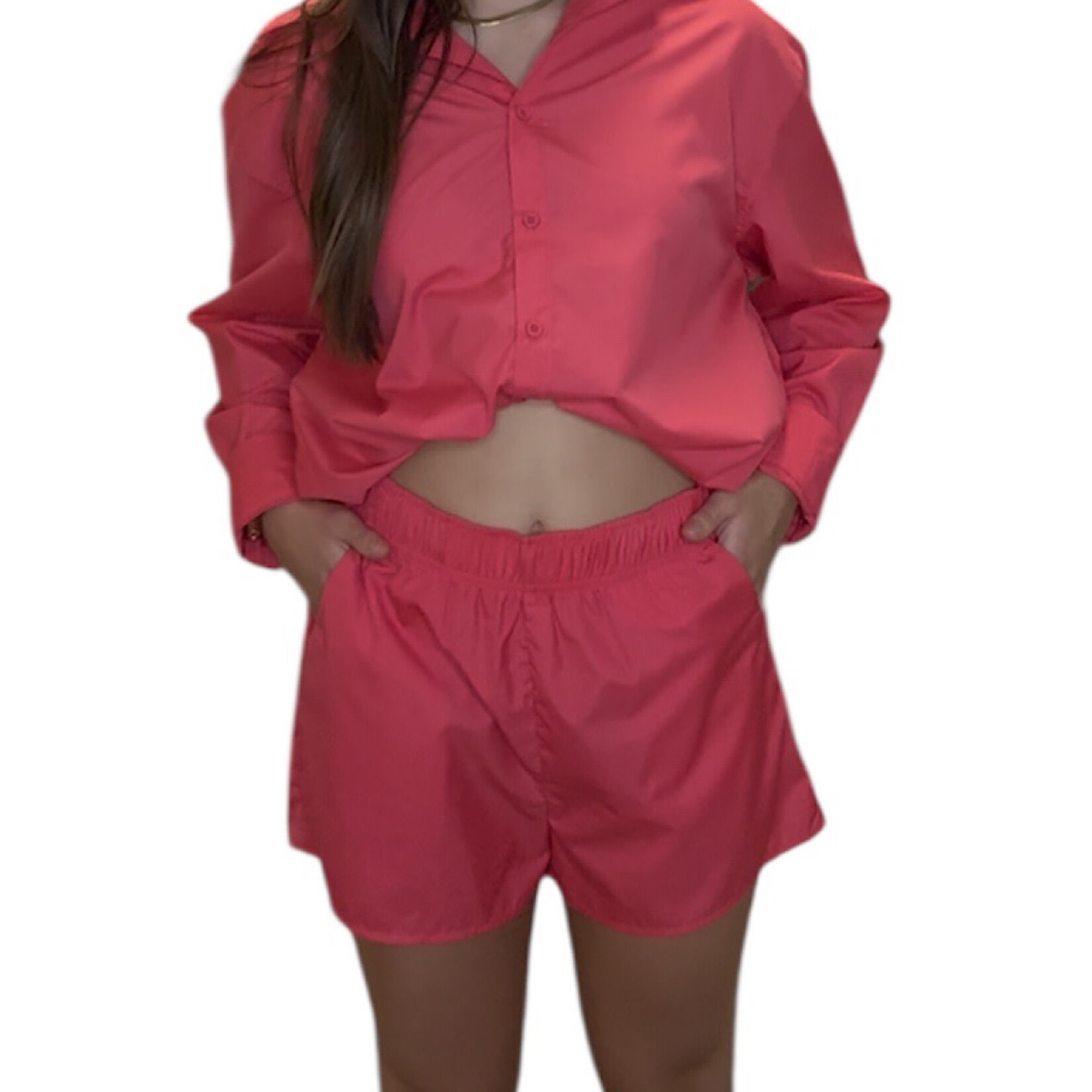 High Rise Side Slit Shorts