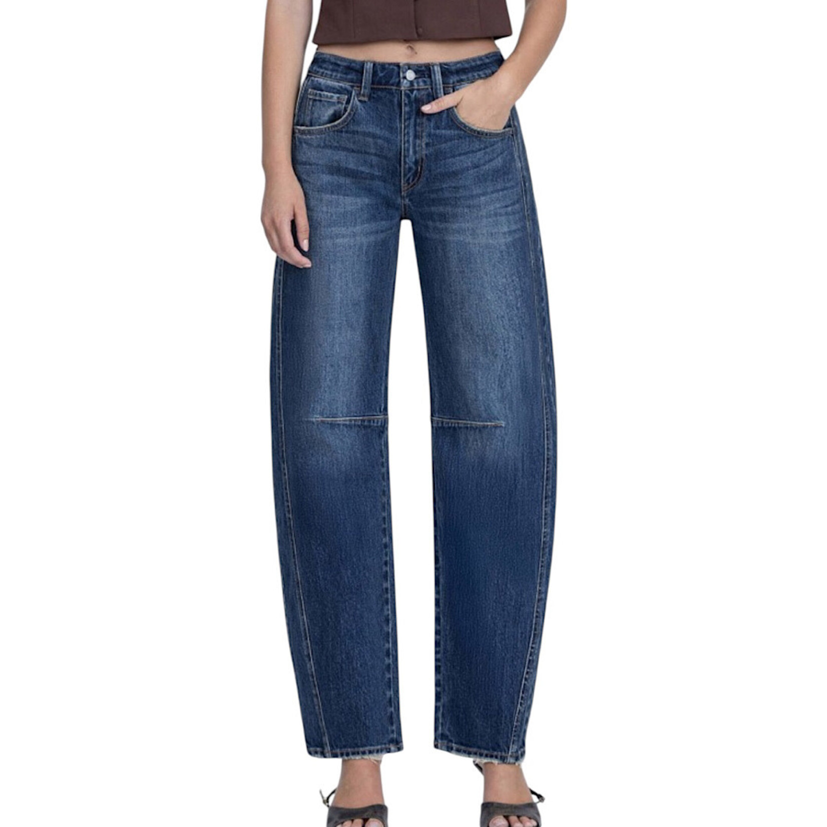Vervet T7200 High Rise Barrel Jeans