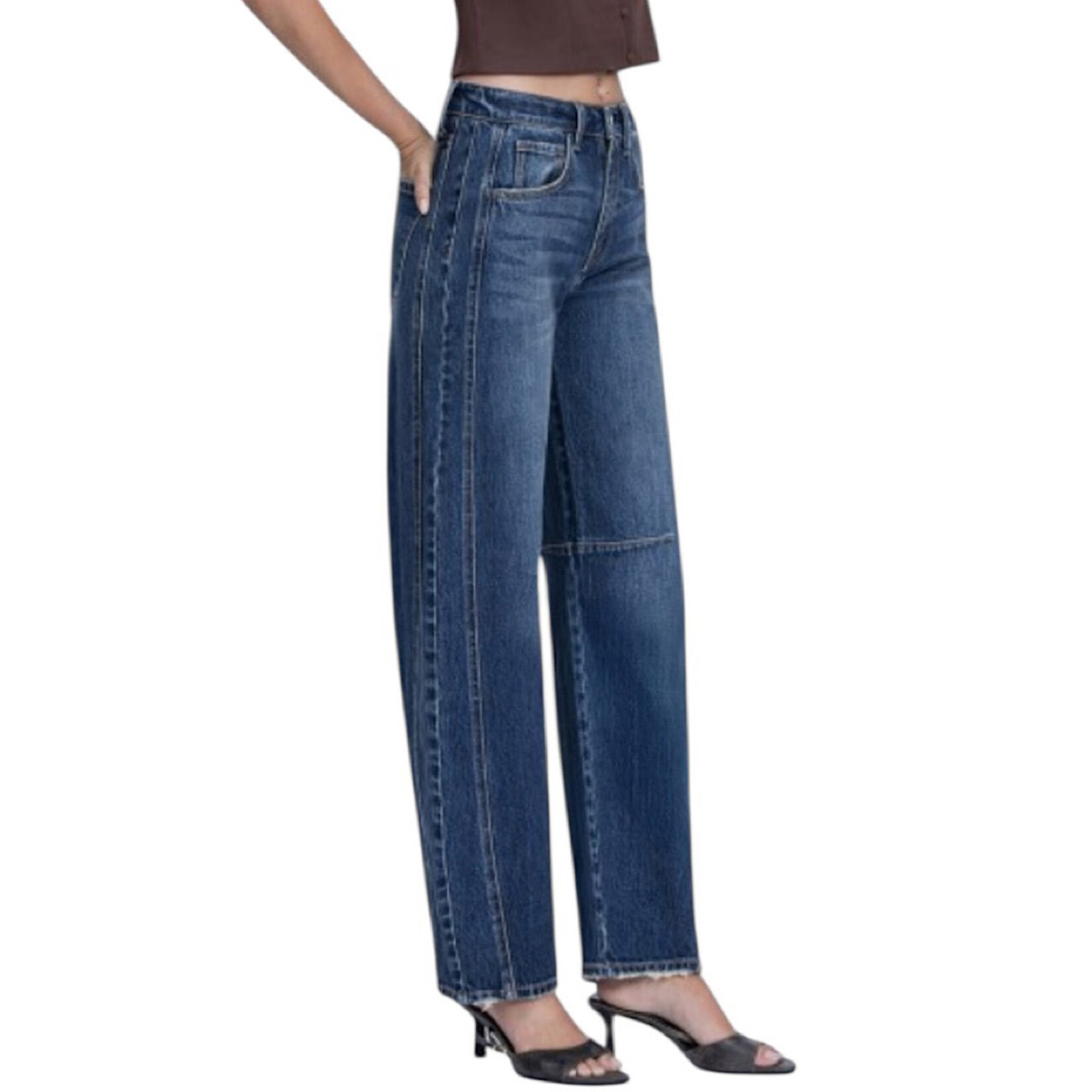 Vervet T7200 High Rise Barrel Jeans