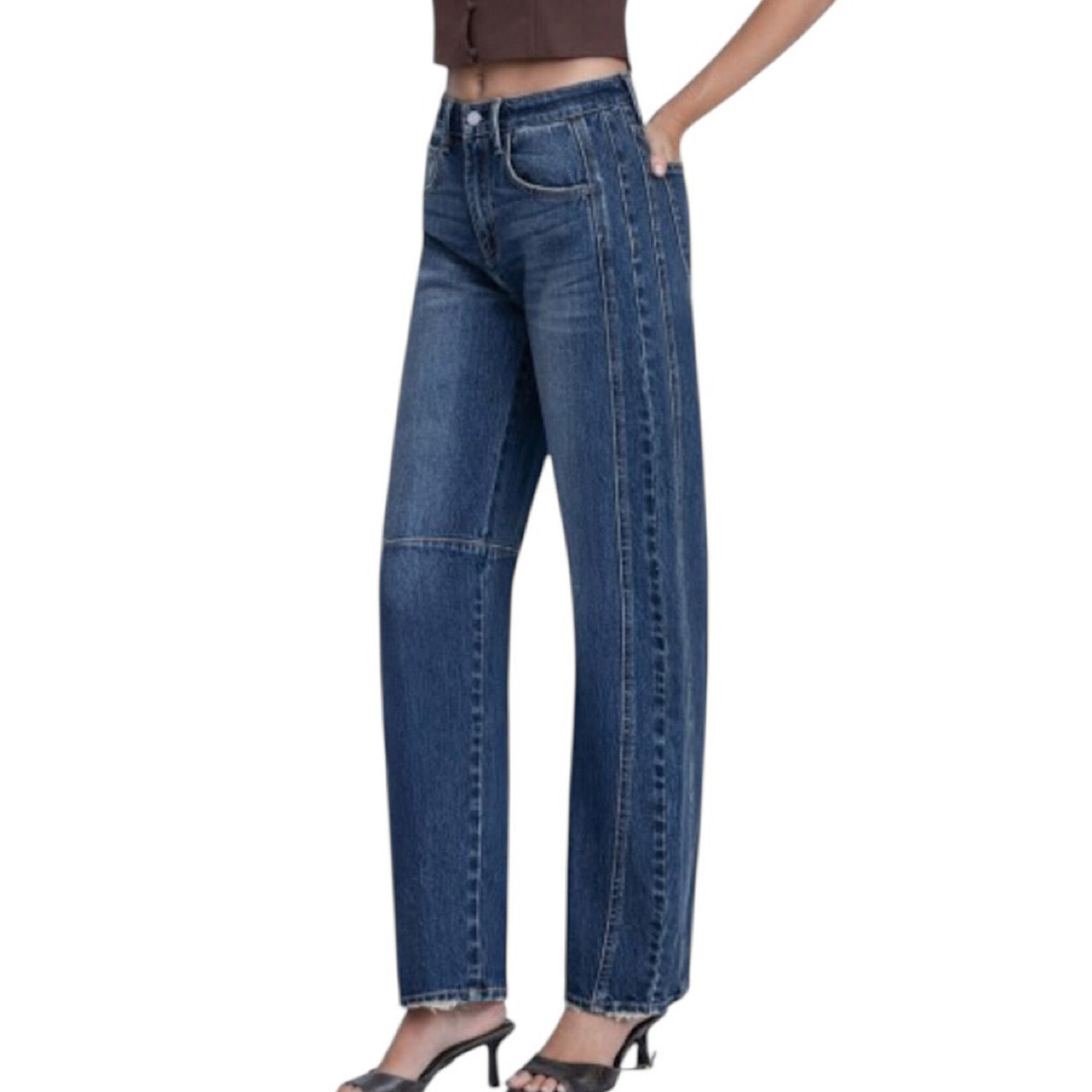 Vervet T7200 High Rise Barrel Jeans