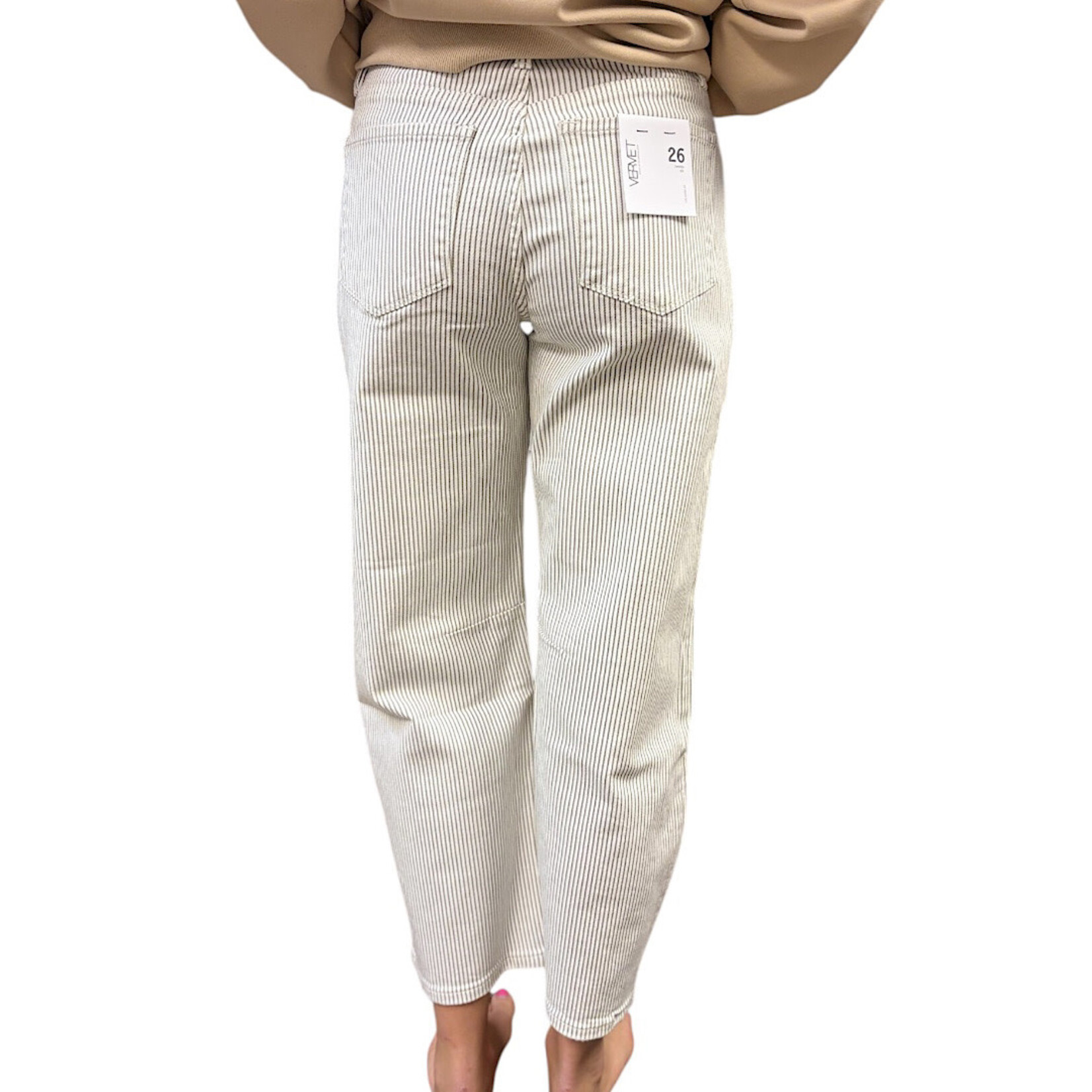 Vervet V3764STR High Rise Barrel Jeans with Dart Detail