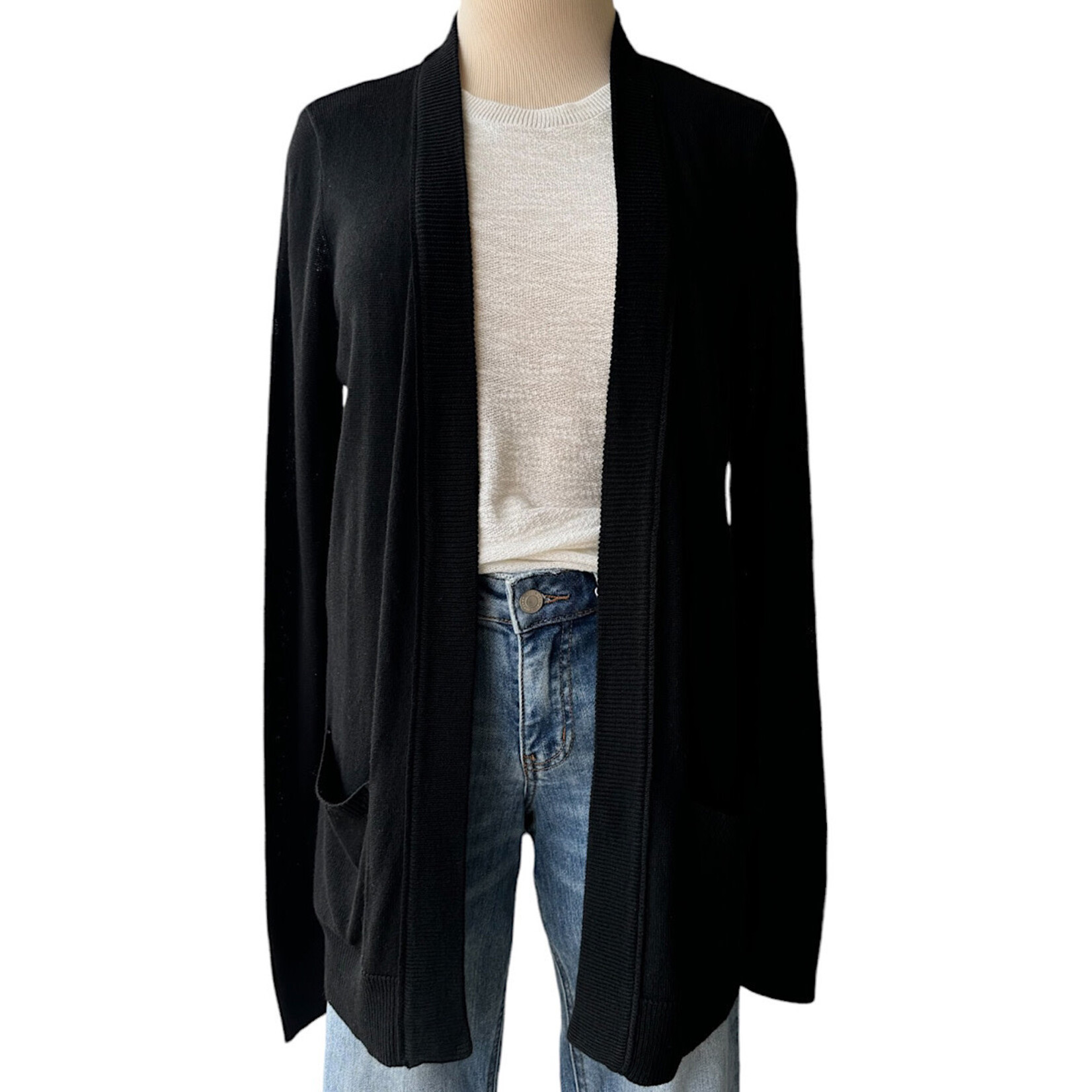 Open Front Wool Cardigan