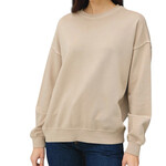 Stone Acid Wash Crop Pullover Sweatshirt