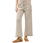 Stone Acid Wash Cotton Straight Leg Pant