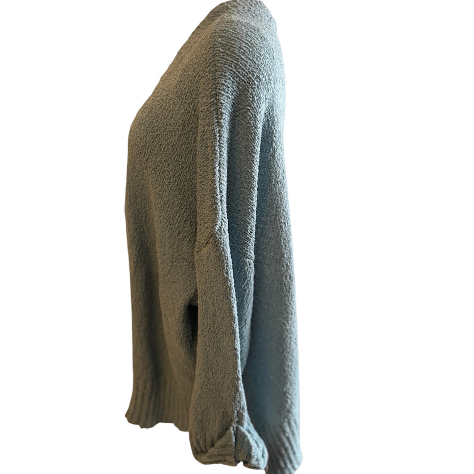 She & Sky Dusty Blue Knit Cardigan Size Small- RF