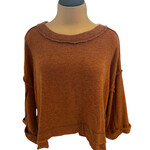 KyeMi Burnt Orange Quarter Sleeve Sweater Size Small-RF