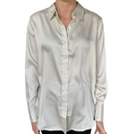 Plus Light Olive Stripe Button Up Shirt