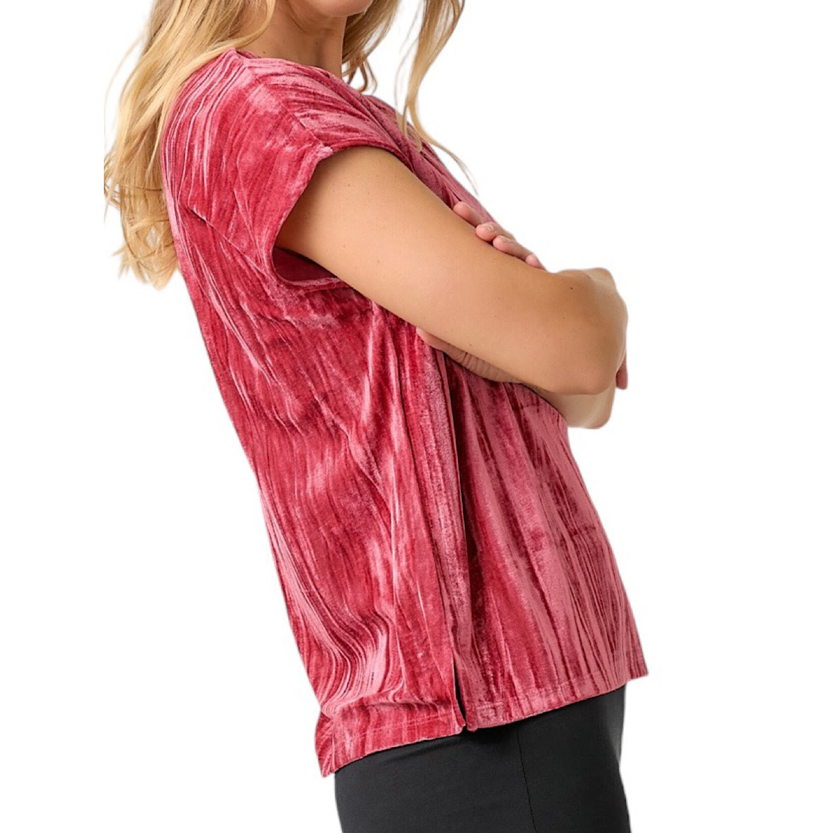 Velvet Cupro V-Neck Top