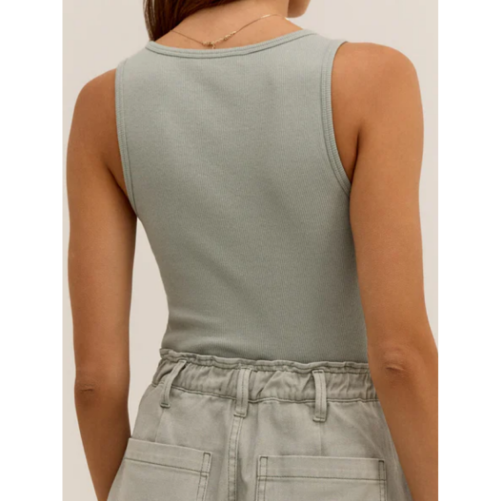 Z Supply Z Supply Essy Rib Top Pale Jade