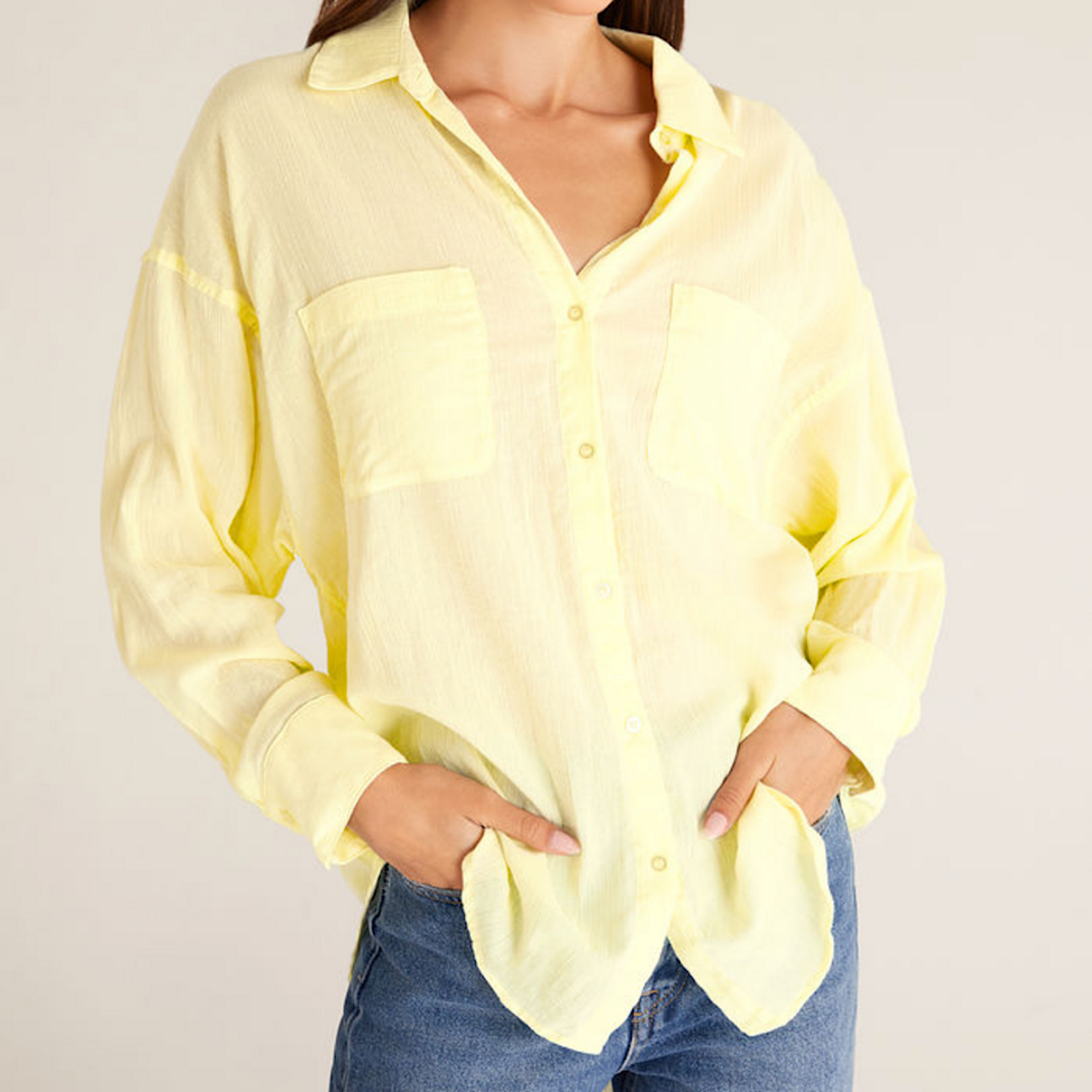 Z Supply Z Supply Lalo Button Up Top Tropical Sun