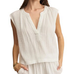 Z Supply Z Supply Cliffside V-Neck Airy Top White