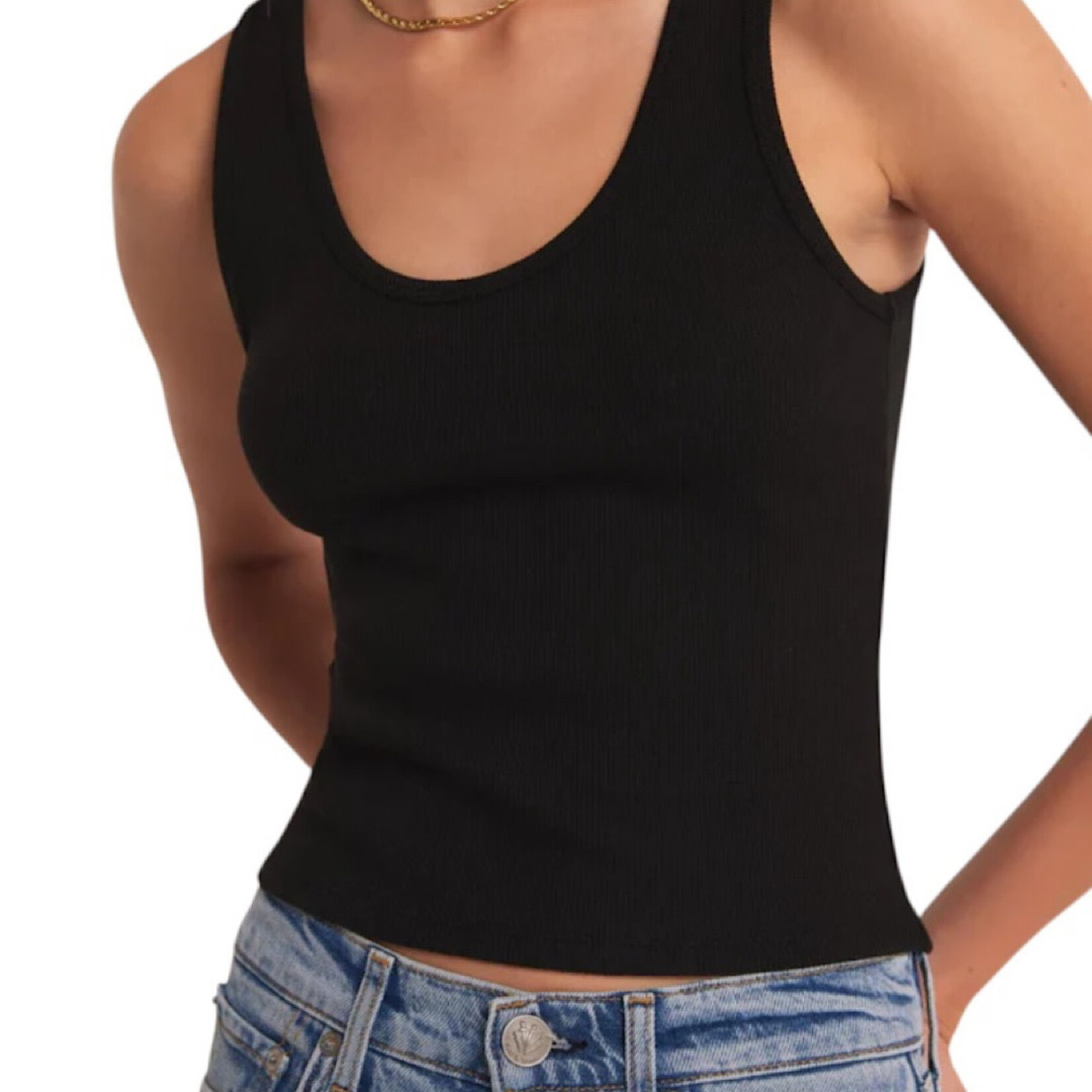 Z Supply Z Supply Essy Rib Top Black