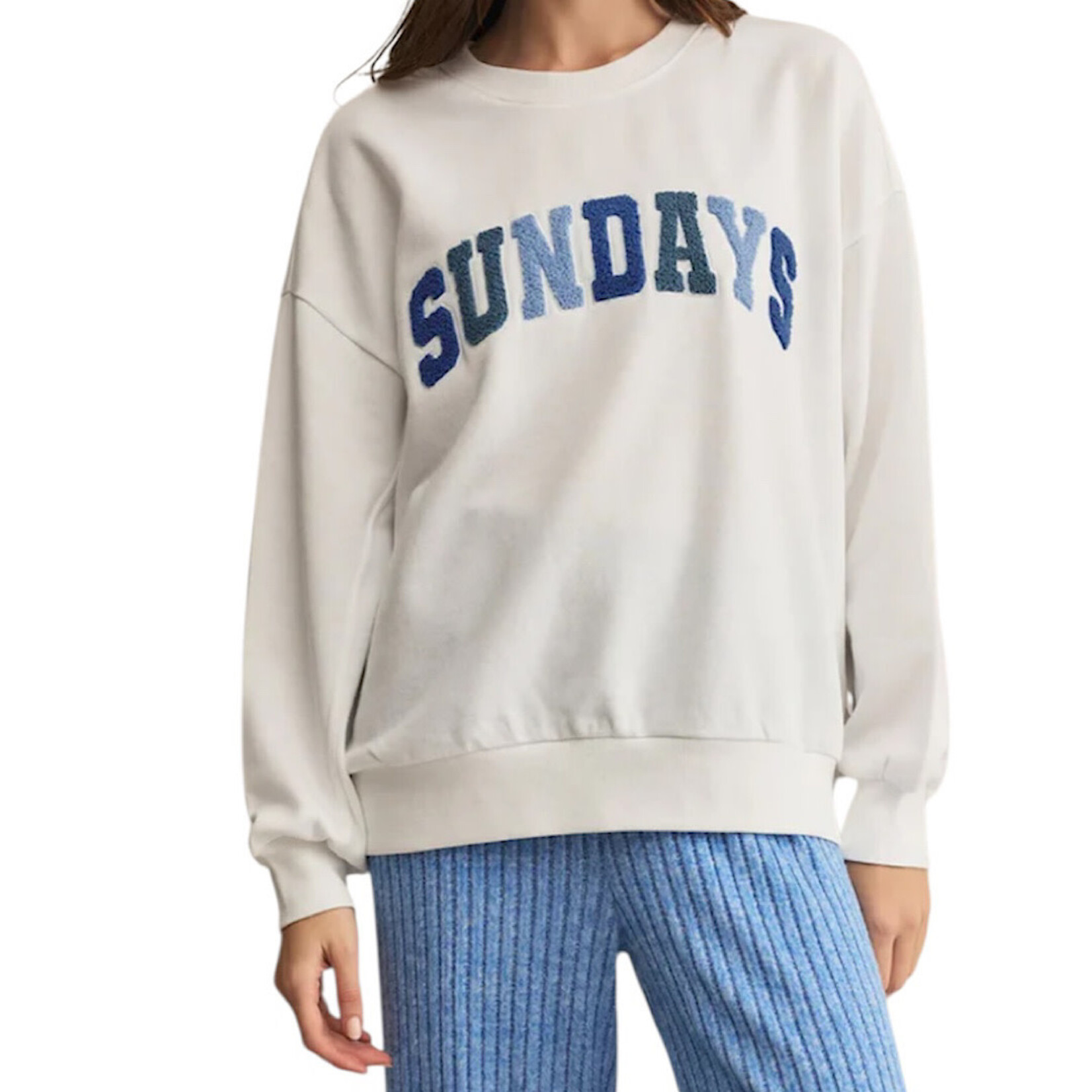Z Supply Z Supply Oversized Sunday Sweatshirt White