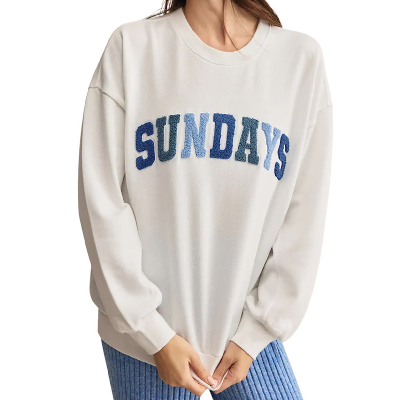 Z Supply Z Supply Oversized Sunday Sweatshirt White