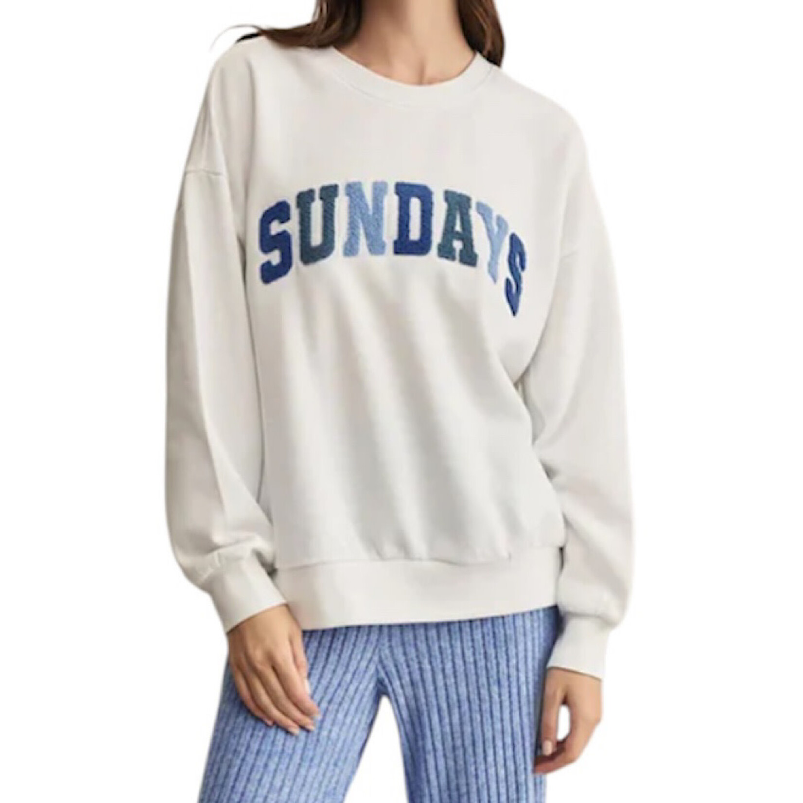 Z Supply Z Supply Oversized Sunday Sweatshirt White