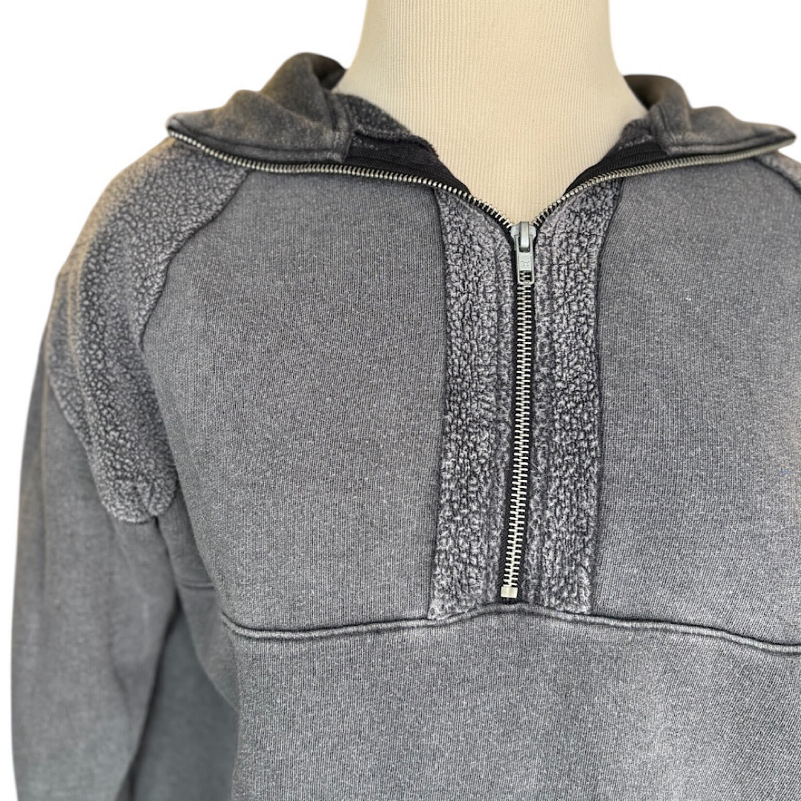 Victoria's Secret Charcoal Quarter Zip Top Size XS-RF