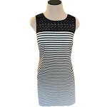 Black/ White Striped Tank Dress Size 4- RF