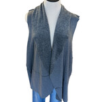 Dark Grey Open Front Sleeveless Cardigan Size 2XL- RF