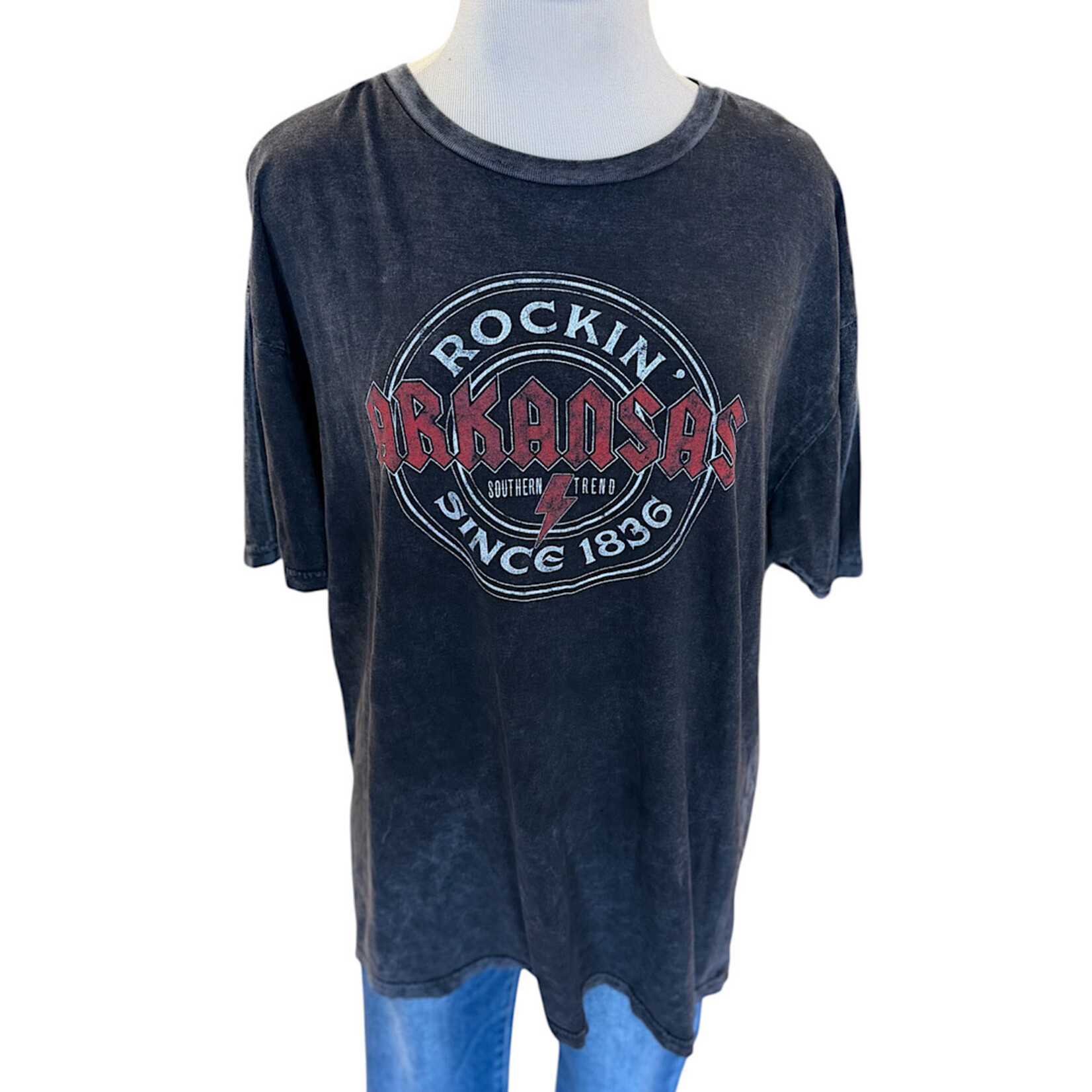 Rockin' Arkansas Black Band Tee Size XL- RF