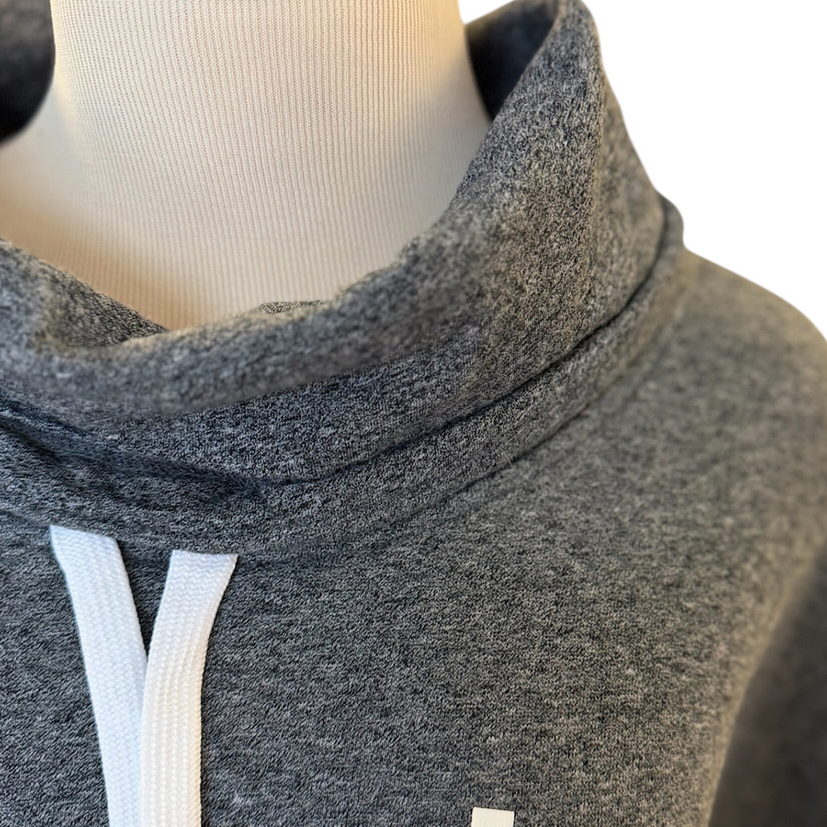 Calvin Klein Charcoal Mock Neck Long Sleeve Hoodie Size 2XL-RF