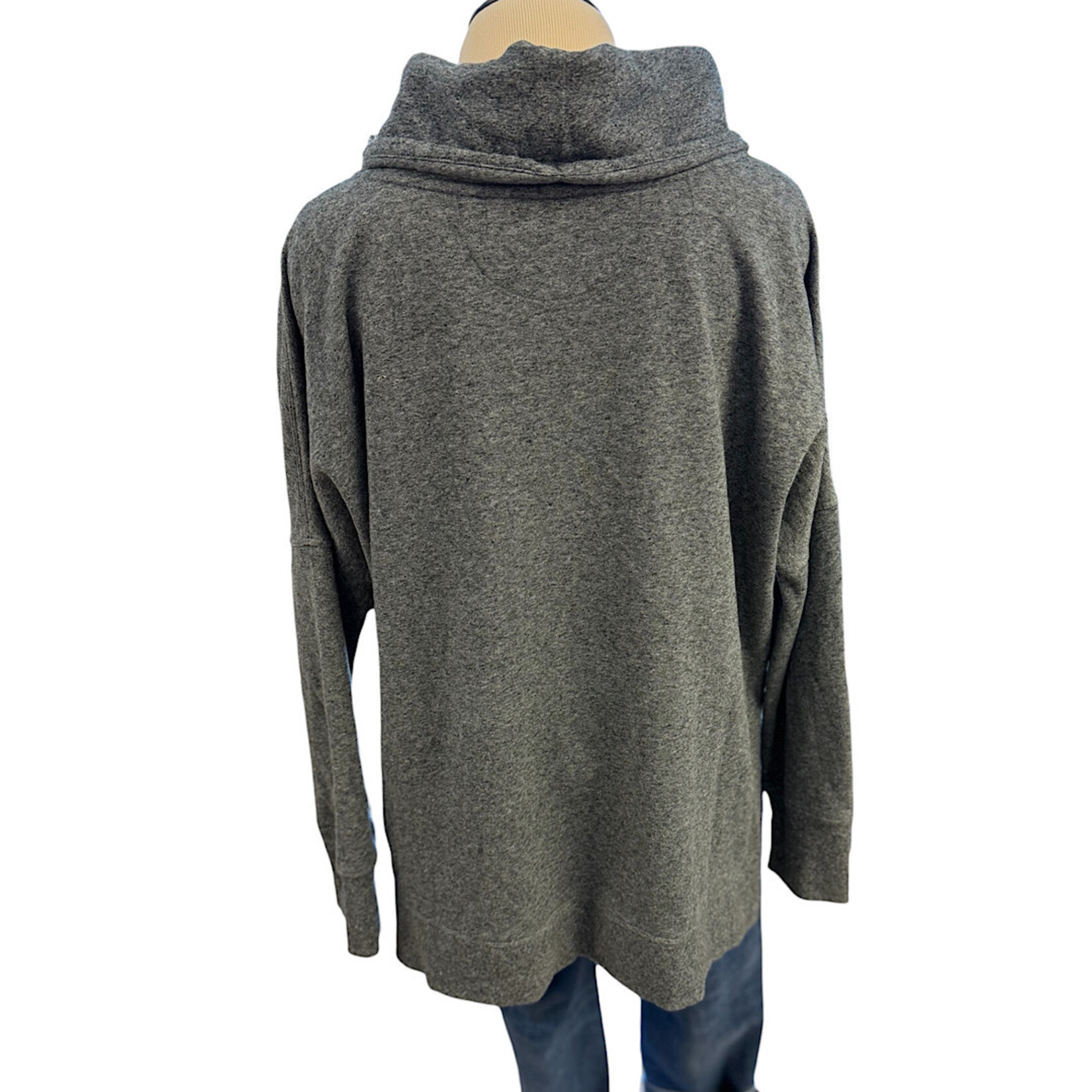 Calvin Klein Charcoal Mock Neck Long Sleeve Hoodie Size 2XL-RF
