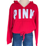 Victoria's Secret Red Drawstring Waist Hoodie Size Medium-RF