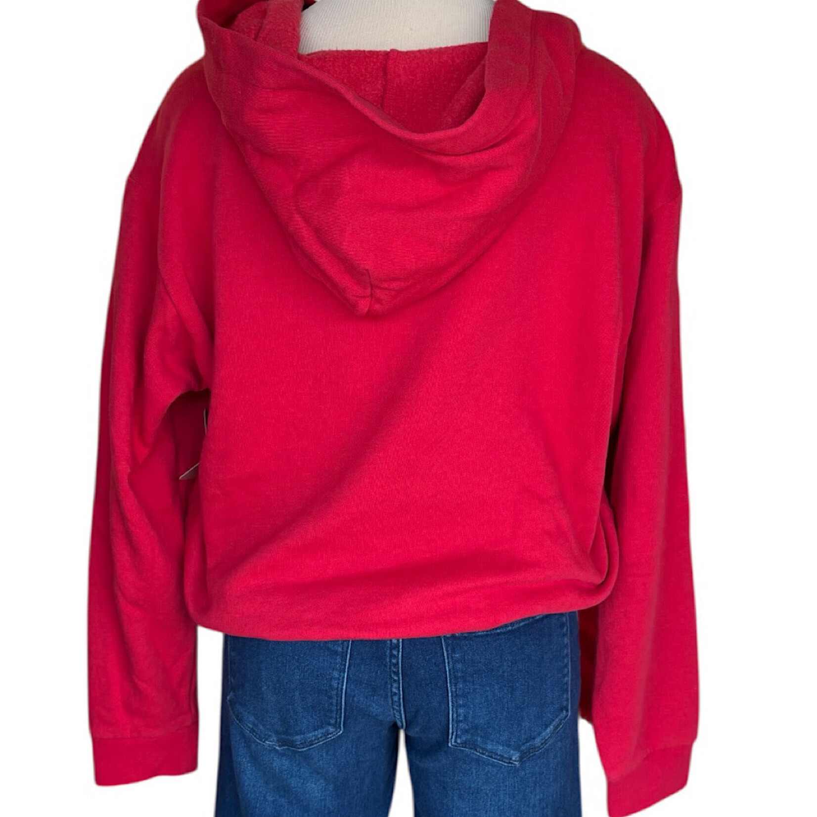 Victoria's Secret Red Drawstring Waist Hoodie Size Medium-RF