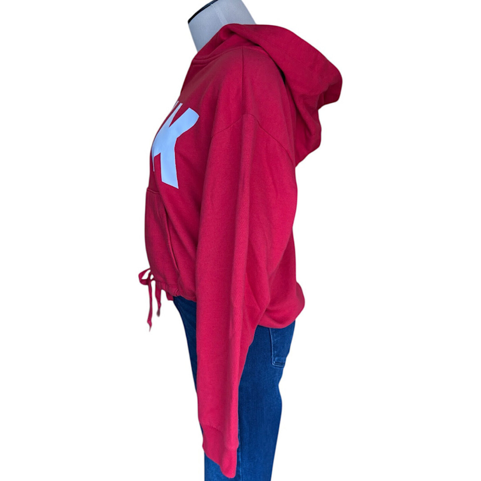 Victoria's Secret Red Drawstring Waist Hoodie Size Medium-RF