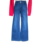 KanCan KC9307AD Dark Wash Double Button Bootcut Jean Size 5/26-RF