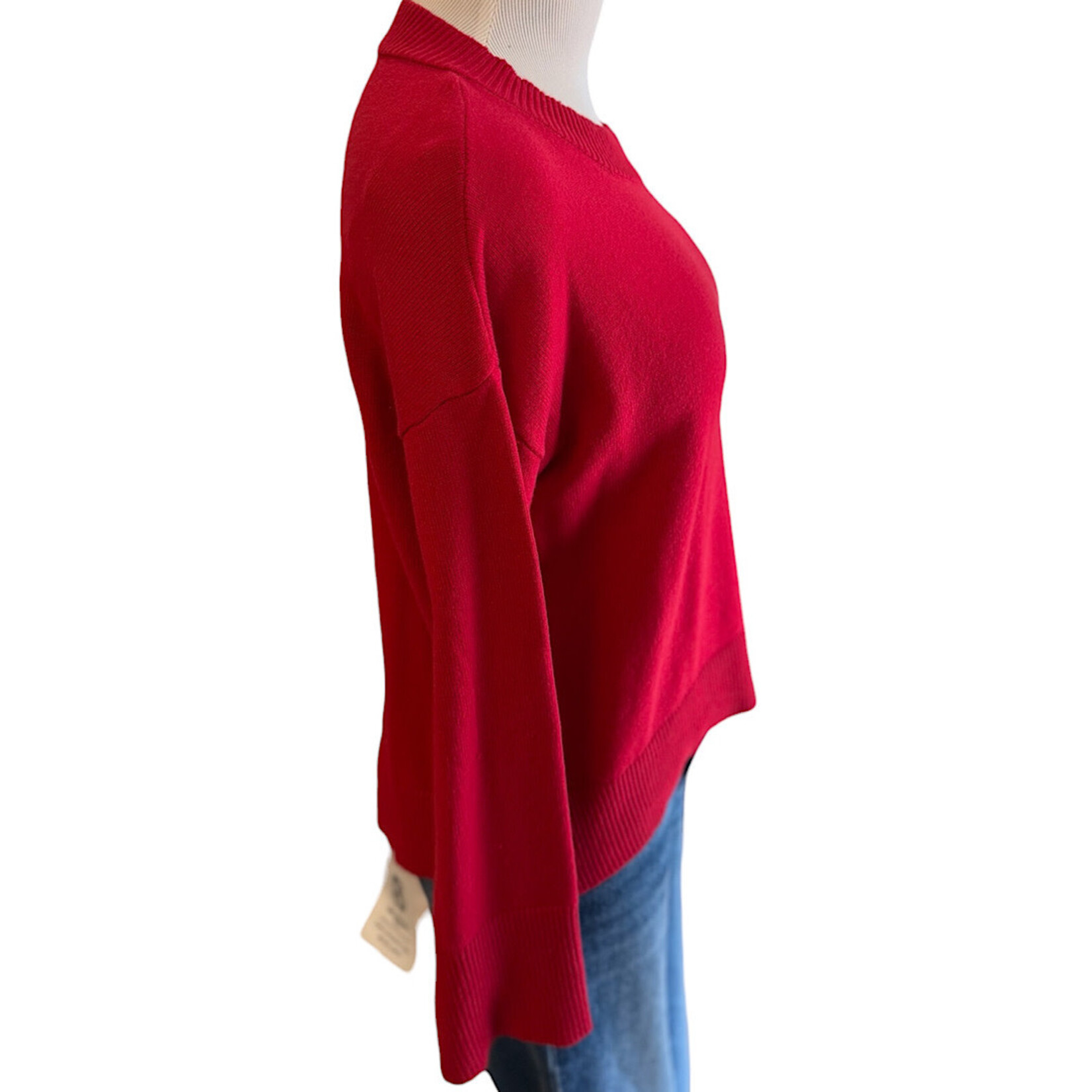 Red Classic Long Sleeve Sweater Size Small- RF