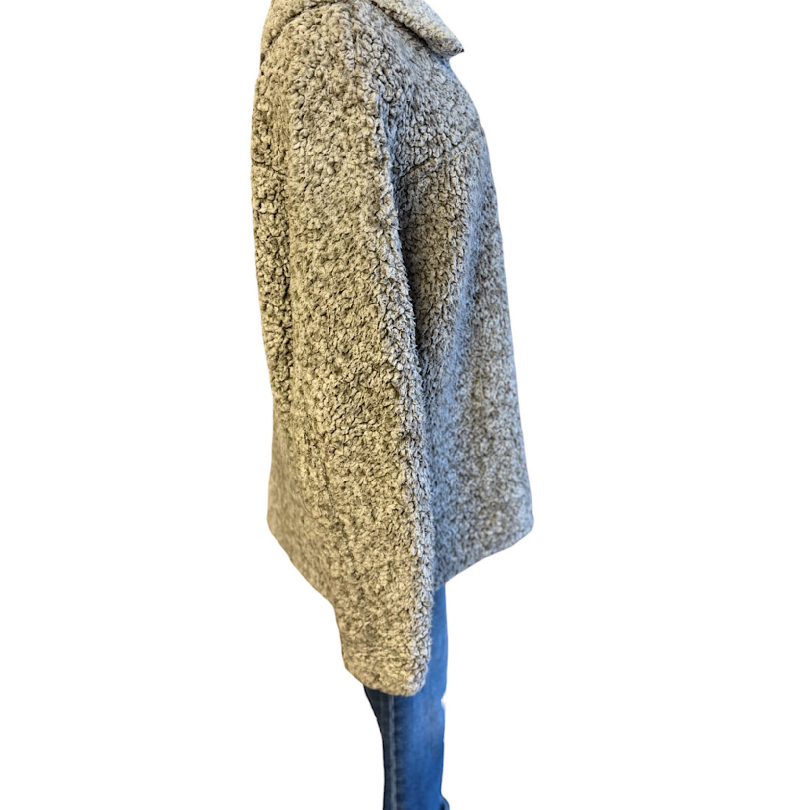 True Grit True Grit Brown/ Cream Mix Sherpa Long Sleeve Pullover Size Medium- RF