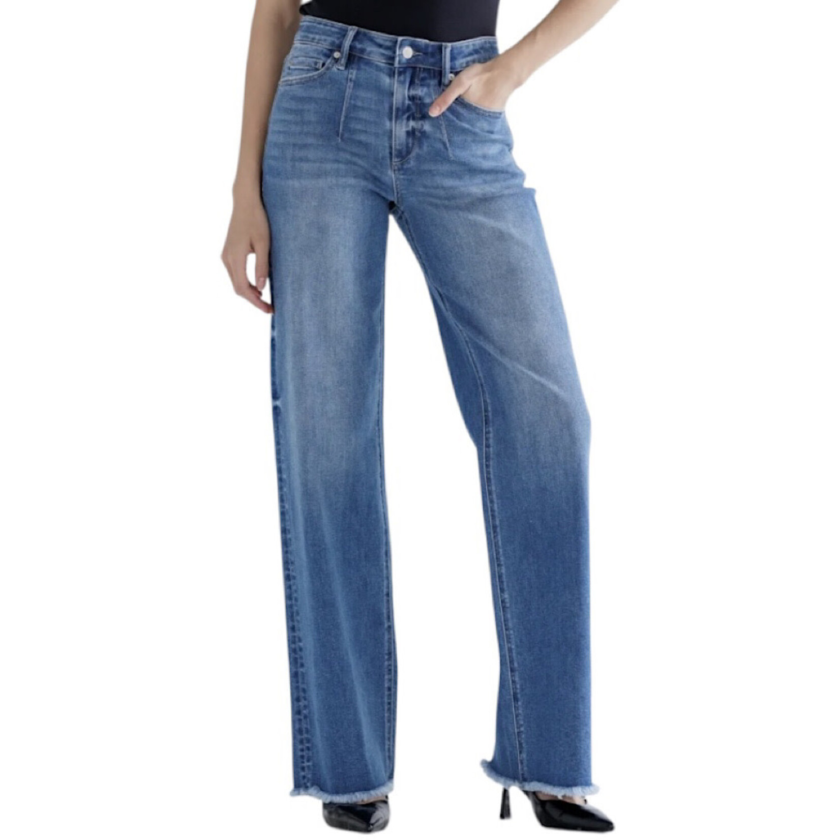 Mica Denim MICA MDP-W3200 High Rise Wide Leg Jeans