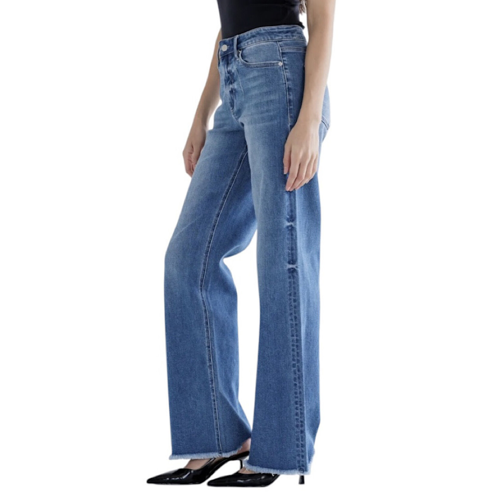 Mica Denim MICA MDP-W3200 High Rise Wide Leg Jeans