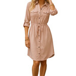 LTX Sportswear Pale Rose Button Down Dress
