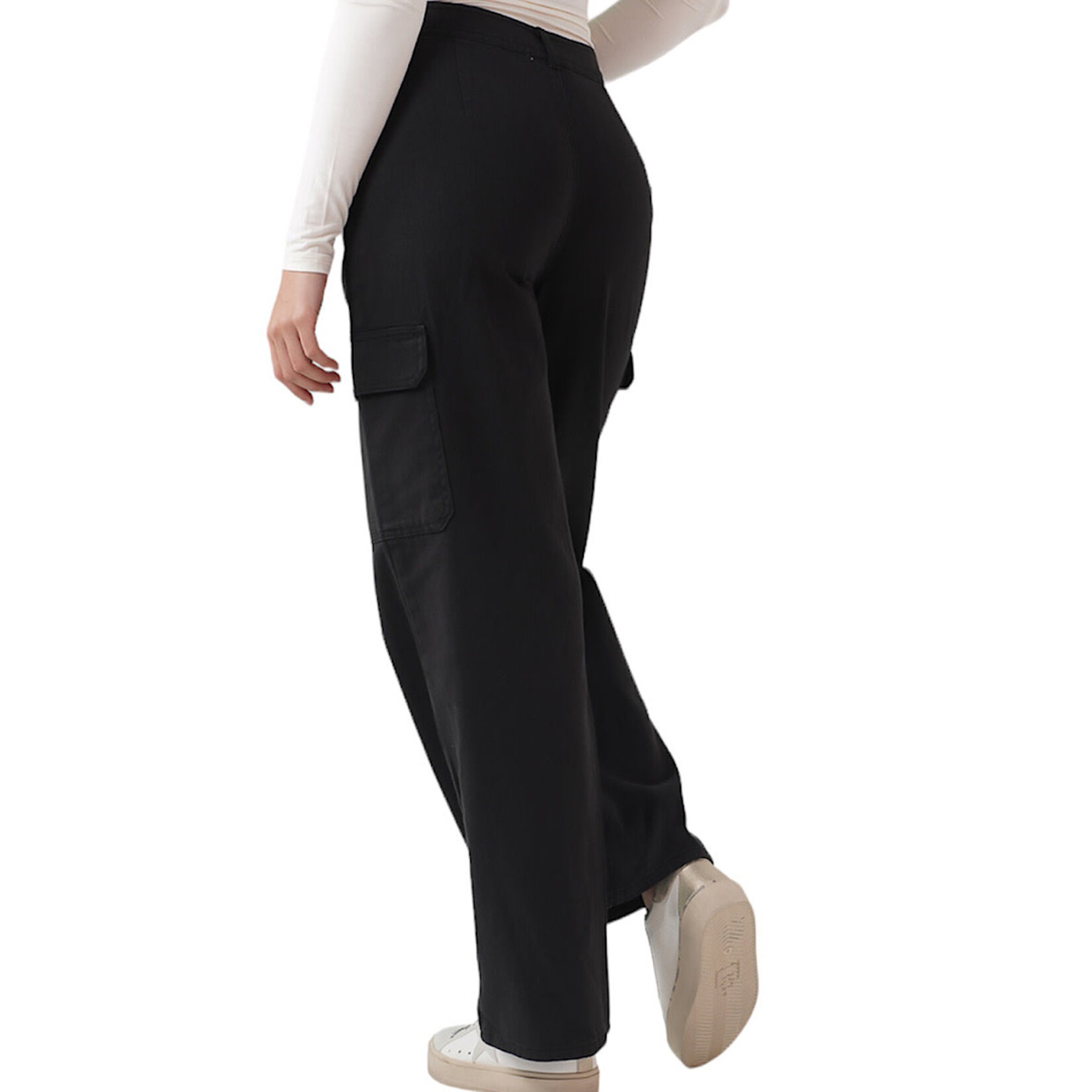 Black Straight Leg Cargo Pants