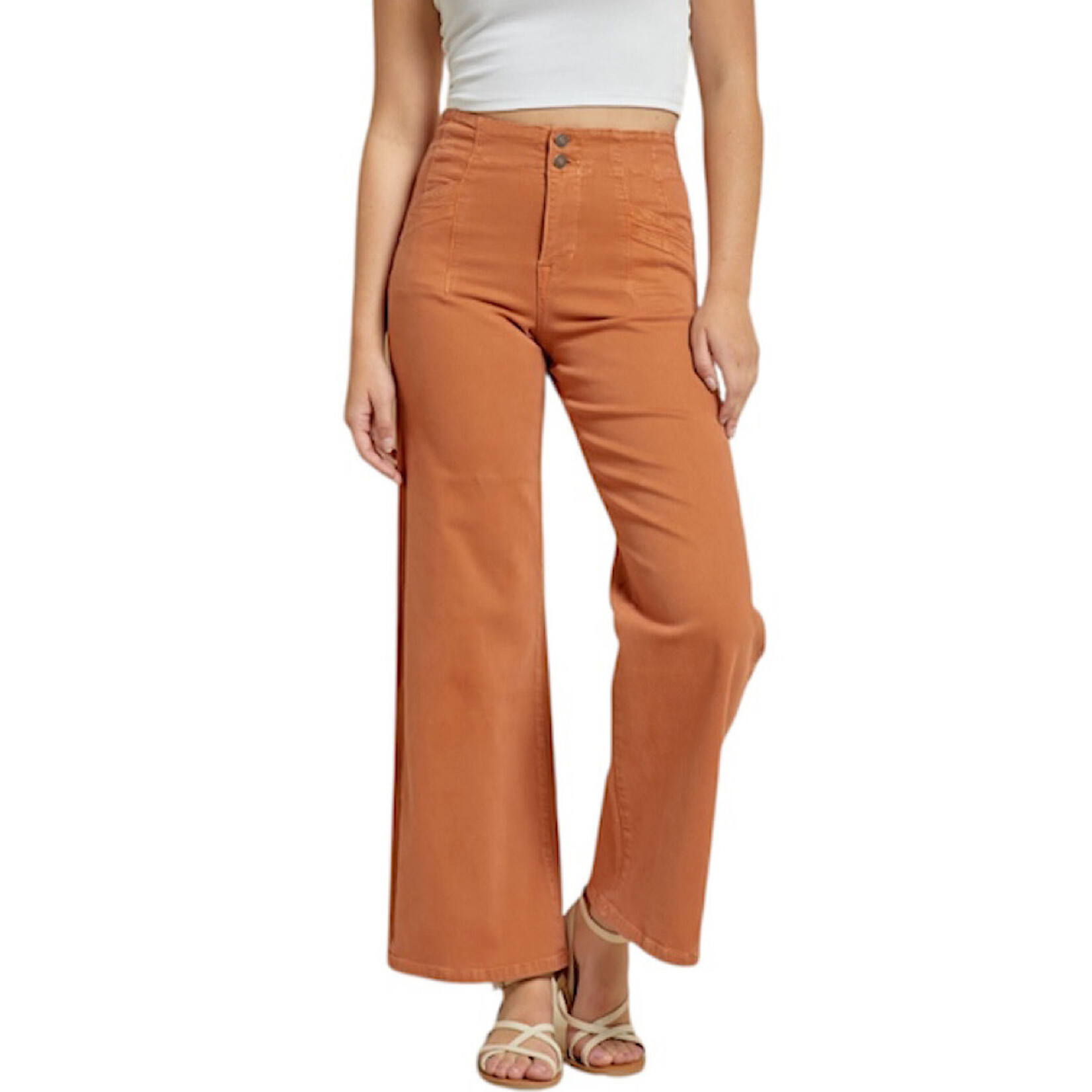 Mica Denim MICA MDP-W506CM Cinnamon High Rise Wide Leg Jean