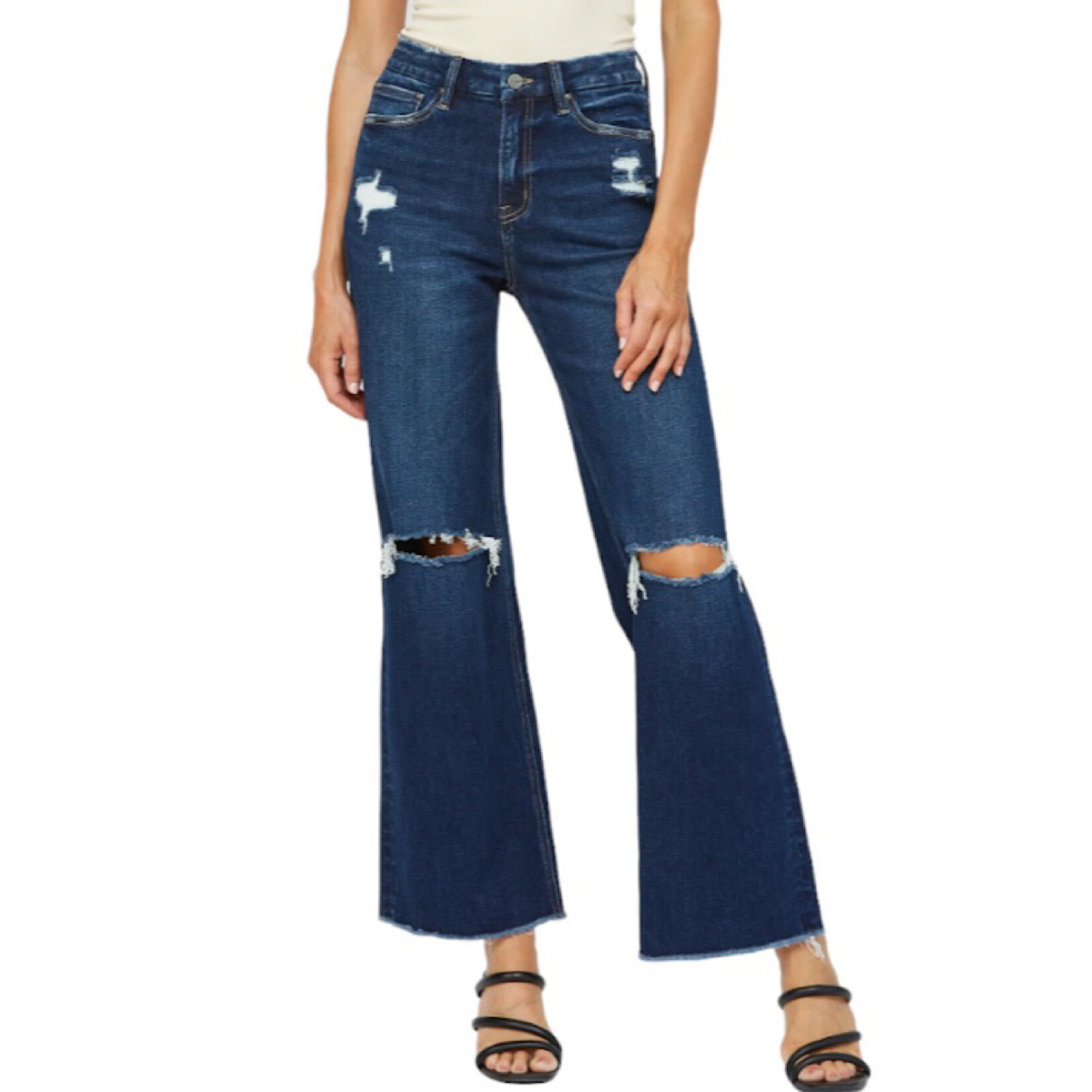 Mica Denim MICA MDP-W182DK Stretch Super High Rise Wide Leg