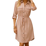 Pale Pink Button Down Dress S