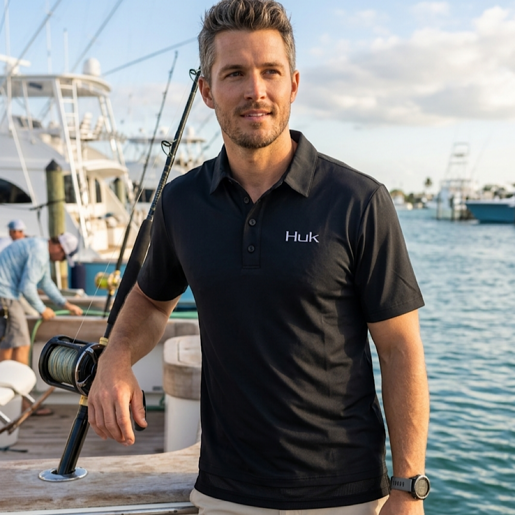 HUK HUK Performance Polo Black