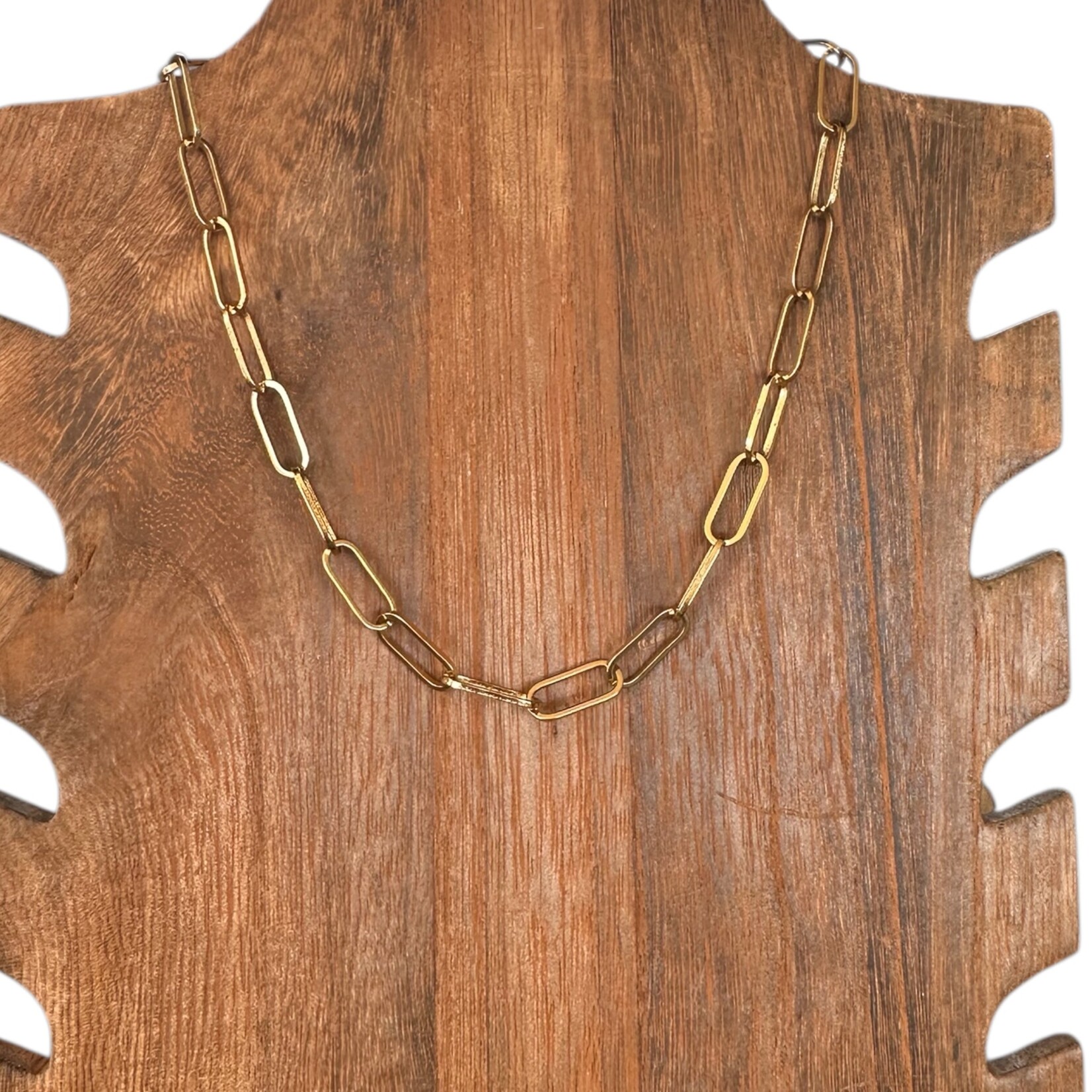 Sweet Cherry Sky Gold Chunky Paperclip Necklace