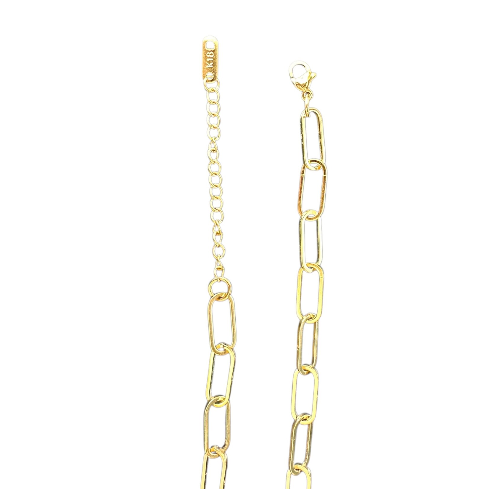 Sweet Cherry Sky Gold Chunky Paperclip Necklace