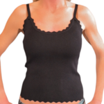 Black Scallop Cami Top