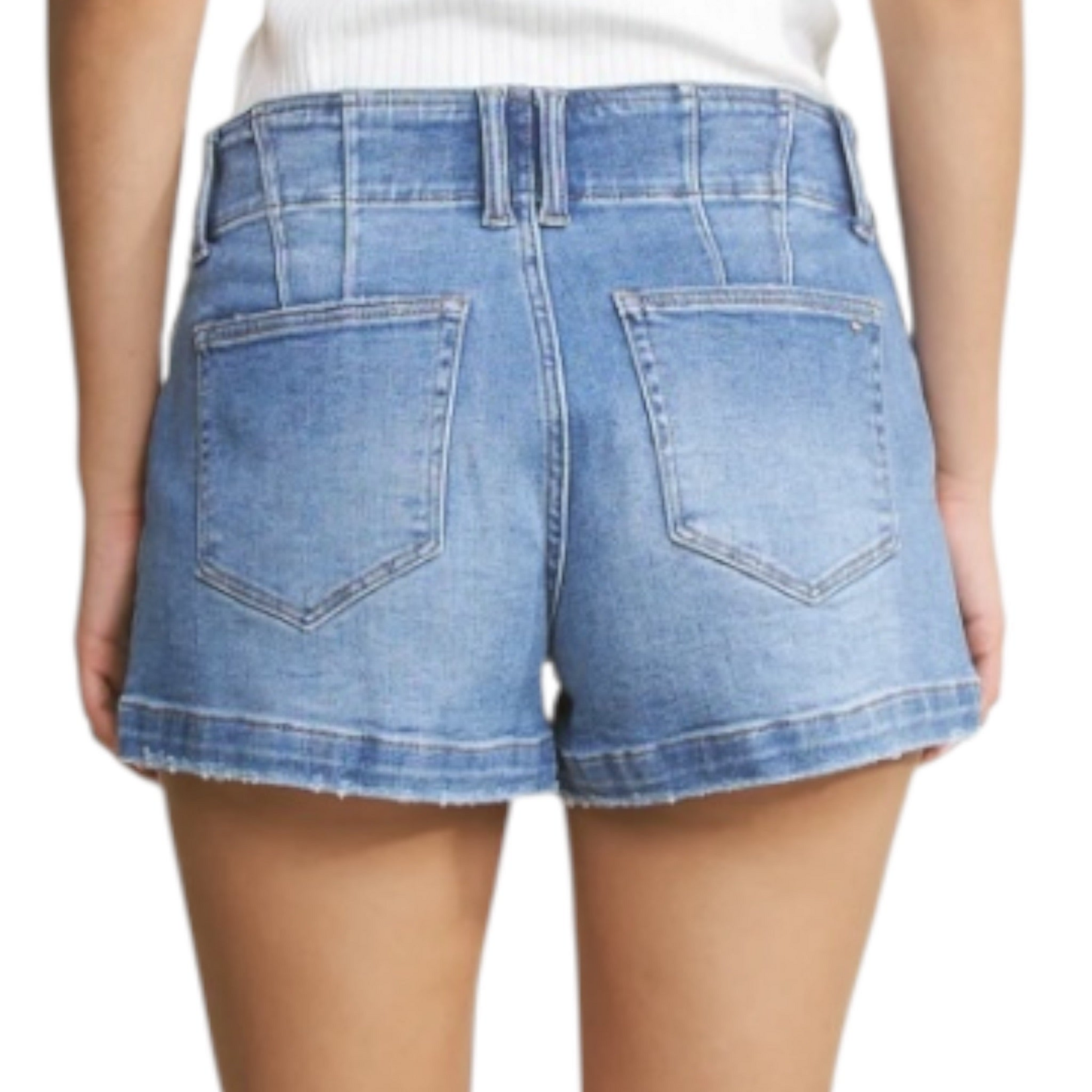 Mica Denim MICA MDP-H3439 Charcoal Blue H/R Wide Leg Short